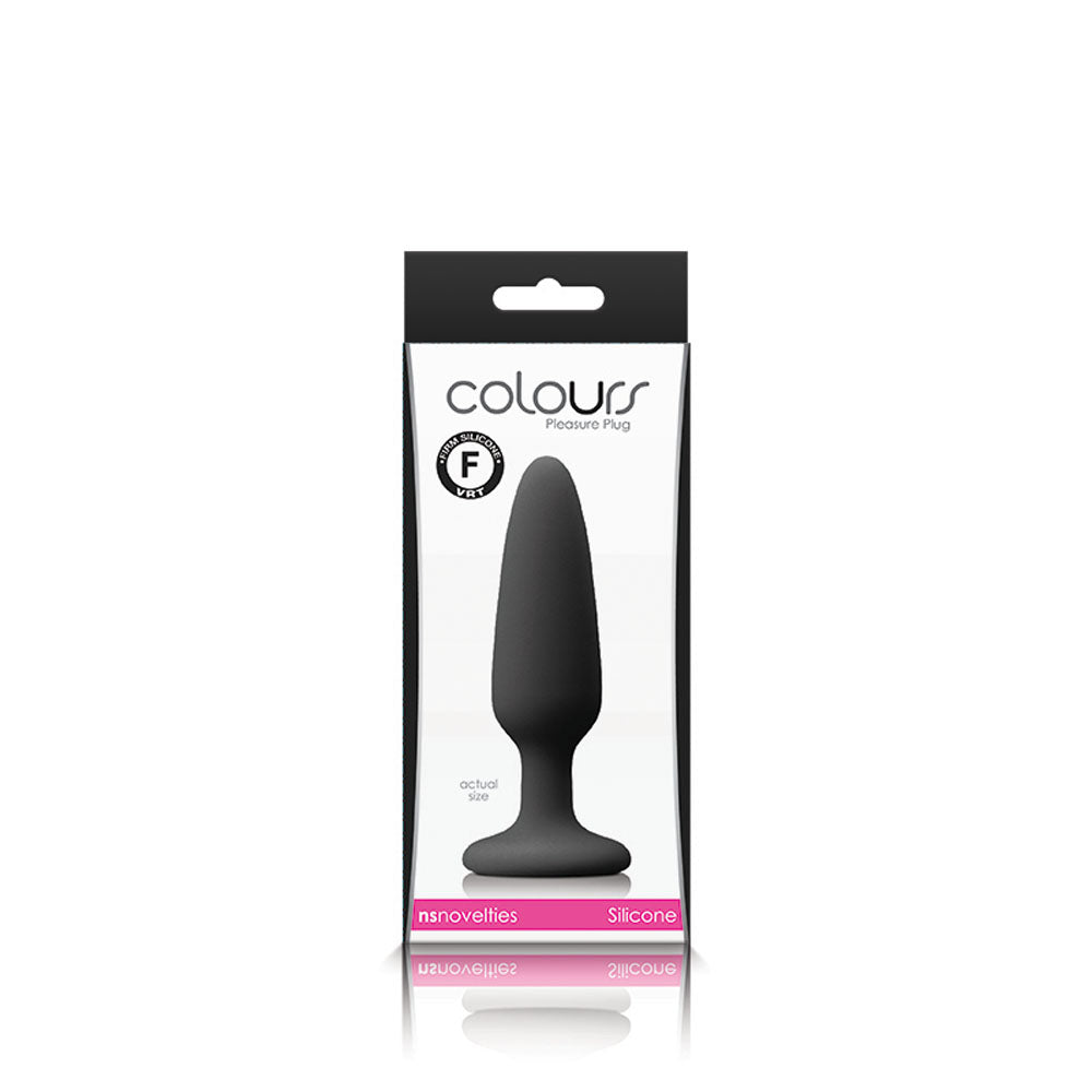 Colours Pleasures (Black) – Small Silicone Butt Plug 8.8cm Insertable Length