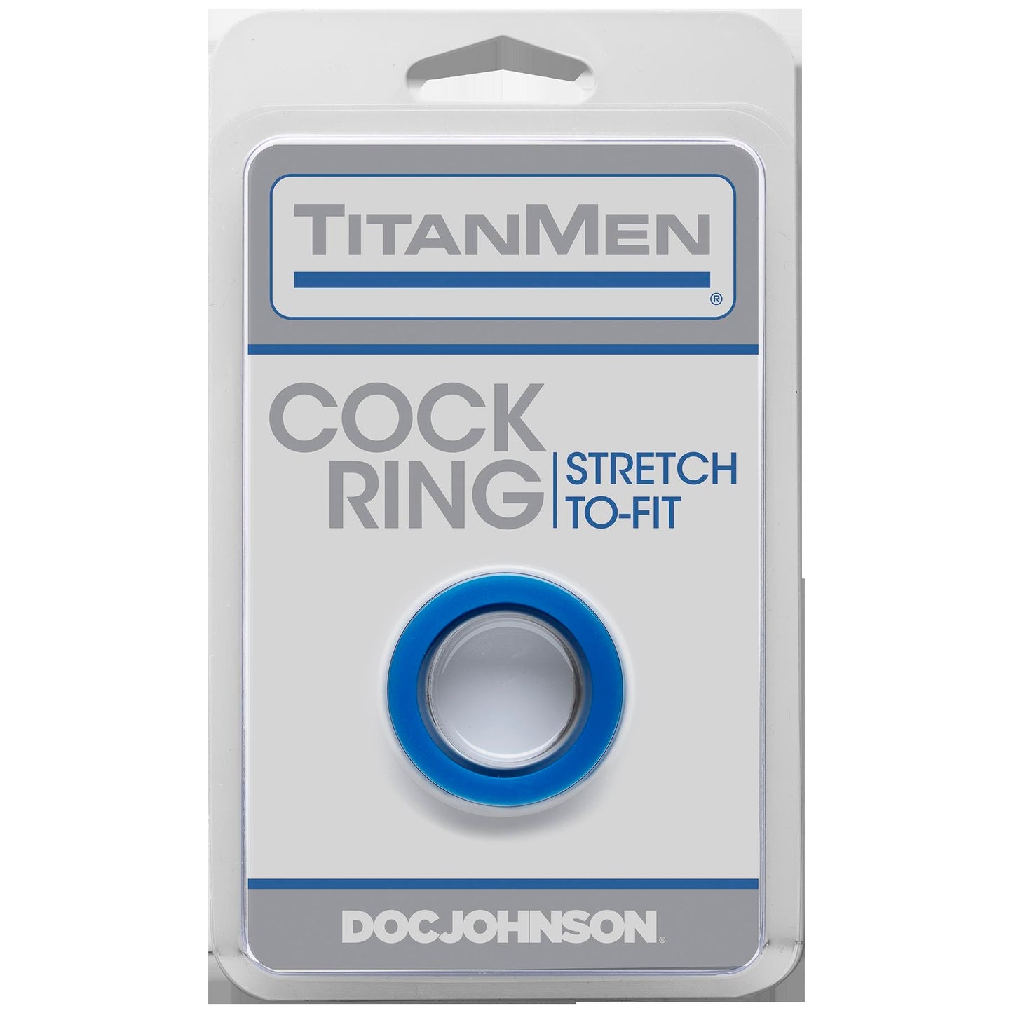 TitanMen Cock Ring Blue Stretch to Fit