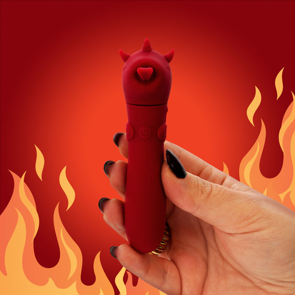 Unihorn Blaze Diablo (Red) – USB Rechargeable Silicone Bullet Vibrator with 10 Speeds