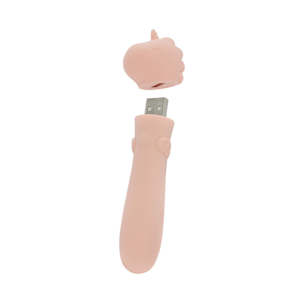 Unihorn Heart Throb (Pink) – Compact USB Rechargeable Bullet Vibrator with 10 Speeds