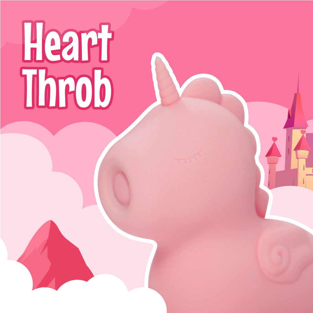 Heart Throb The Pulsing One (Soft Pink) – Mini Vibrator with 10 Speeds and Tongue Motion Patterns