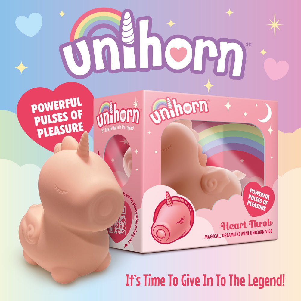 Heart Throb The Pulsing One (Soft Pink) – Mini Vibrator with 10 Speeds and Tongue Motion Patterns