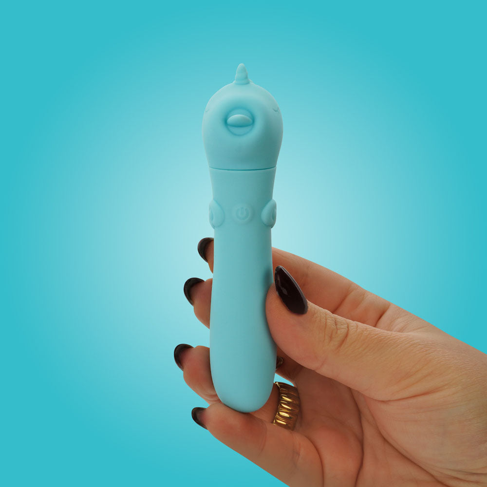 Karma Lilac Unihorn USB (Blue) – Compact Rechargeable Silicone Vibrating Bullet