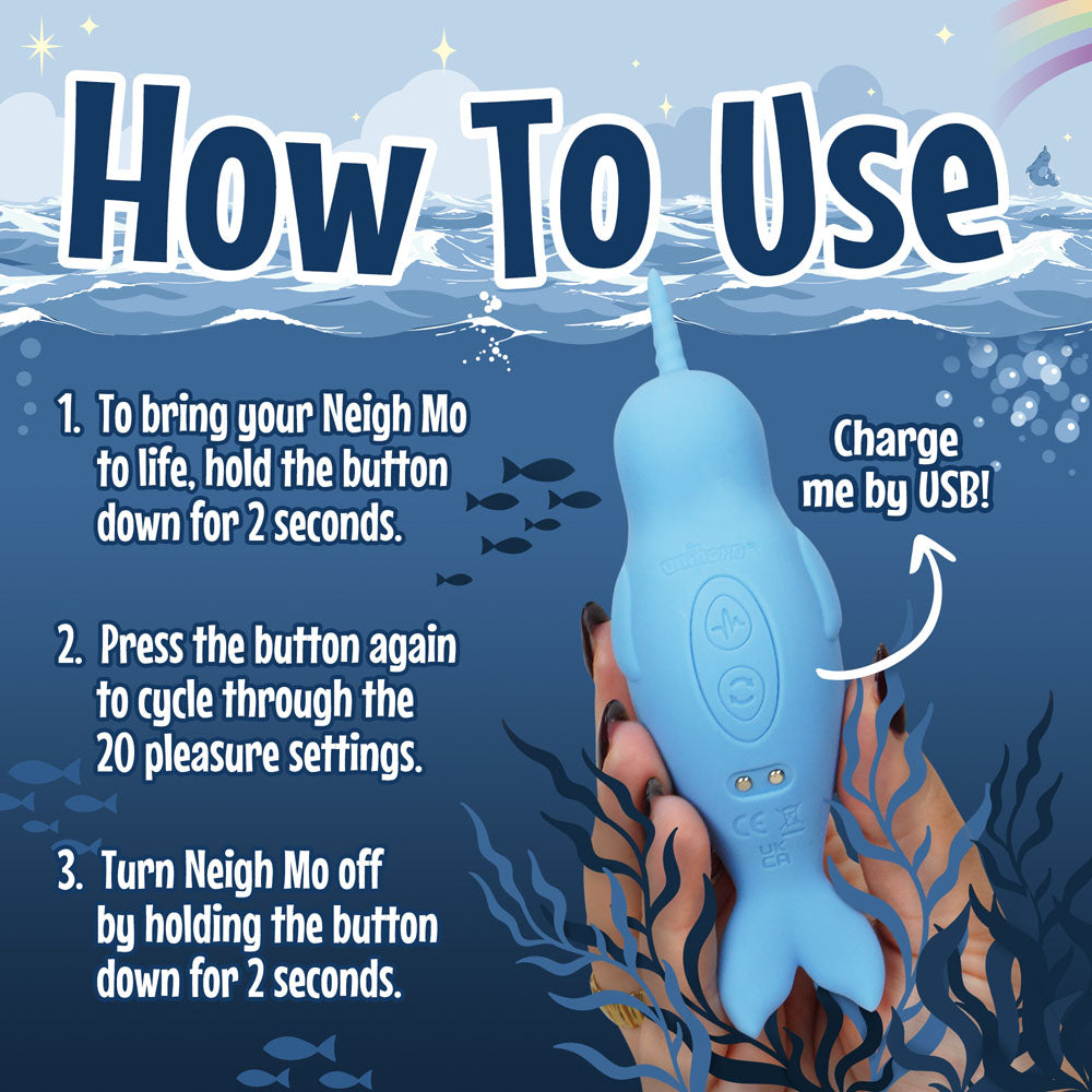 Unihorn of the Sea Neigh Mo Narwhal – Luxury Silicone Vibrator