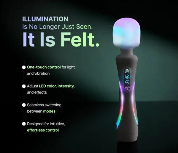 Paradise Illumination The Wand – RGB Illuminated Wand Vibrator