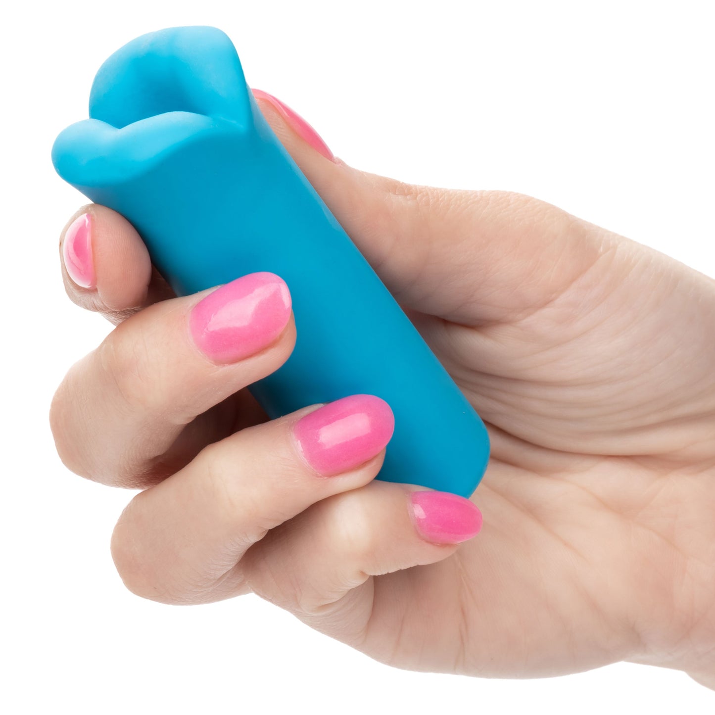 Kyst Lips Mini Massager Blue Silicone Bullet with 10 Vibration Functions and Rechargeable
