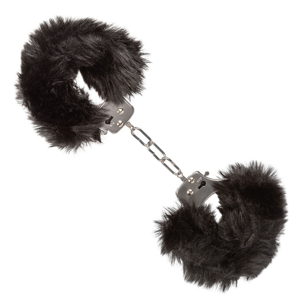 Ultra Fluffy Black Furry Bondage Cuffs