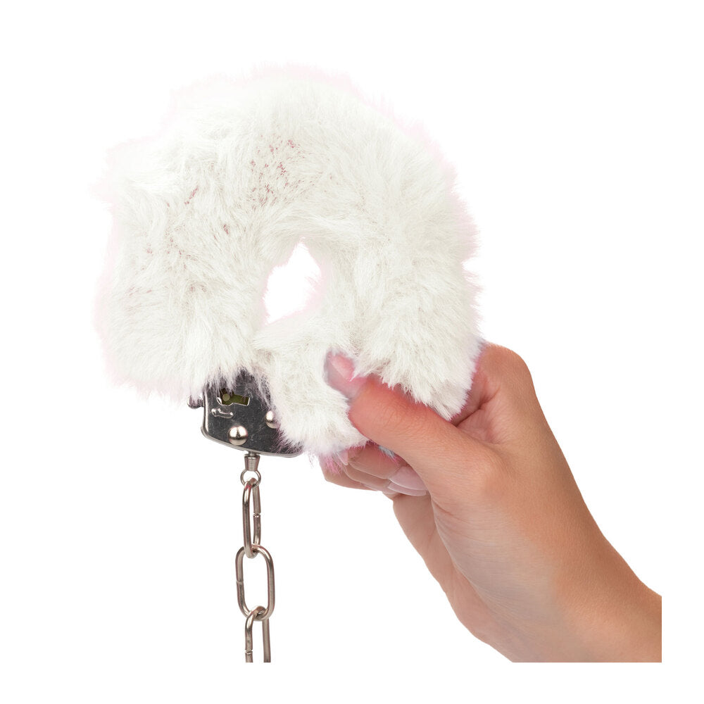 Ultra Fluffy White Furry Cuffs – Soft Bondage Handcuffs