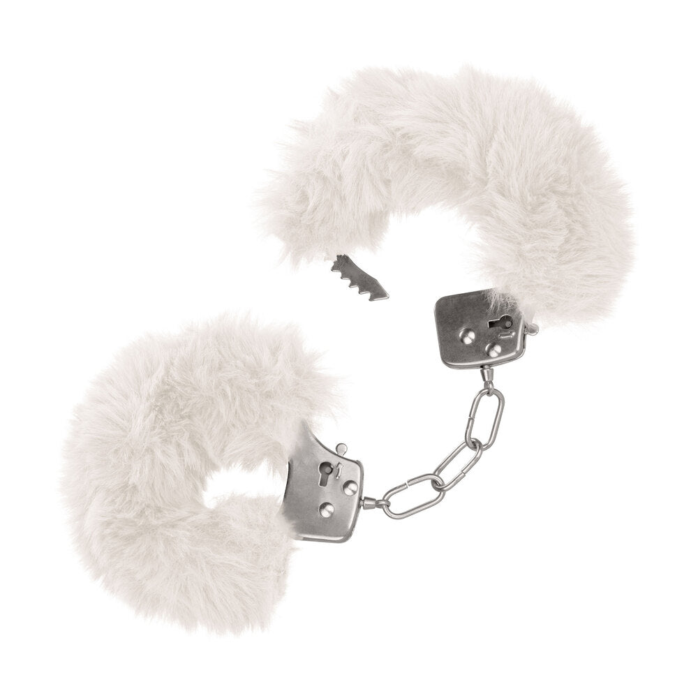 Ultra Fluffy White Furry Cuffs – Soft Bondage Handcuffs