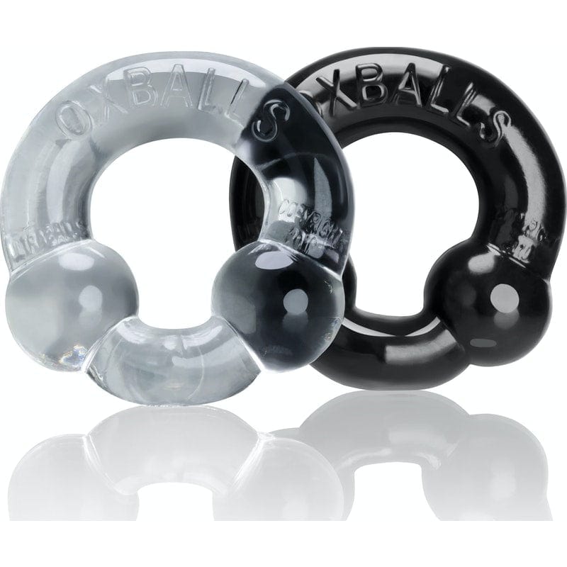 Ultraballs 2 Pack Cockring Black and Clear