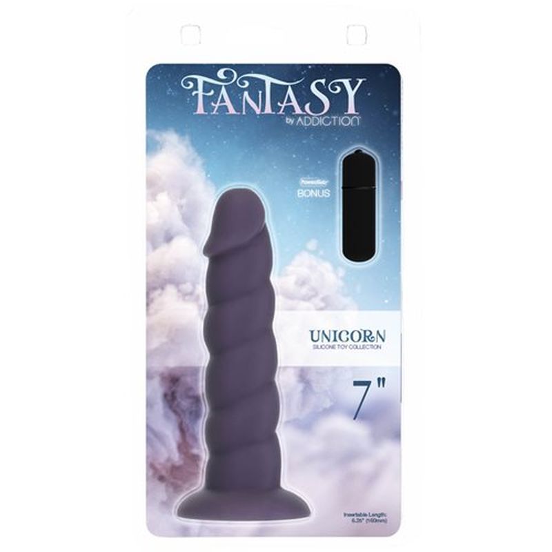 Unicorn Dildo 7 Inch Purple Silicone