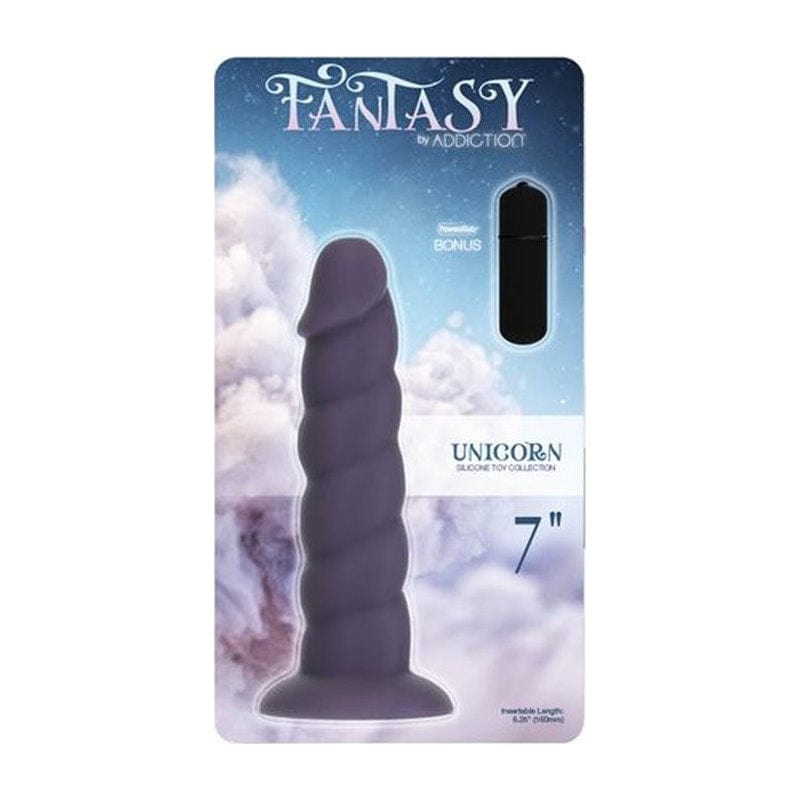 Unicorn Dildo 7 Inch Purple Silicone