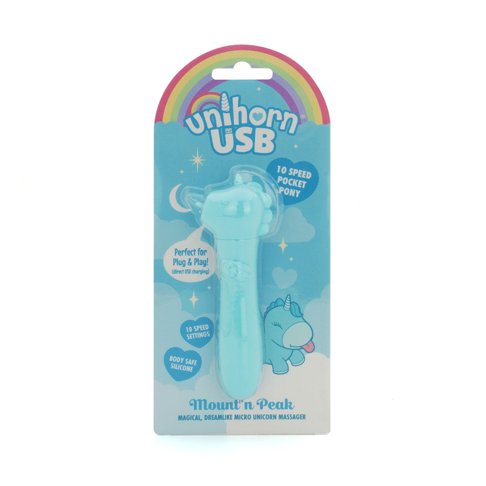 Karma Lilac Unihorn USB (Blue) – Compact Rechargeable Silicone Vibrating Bullet