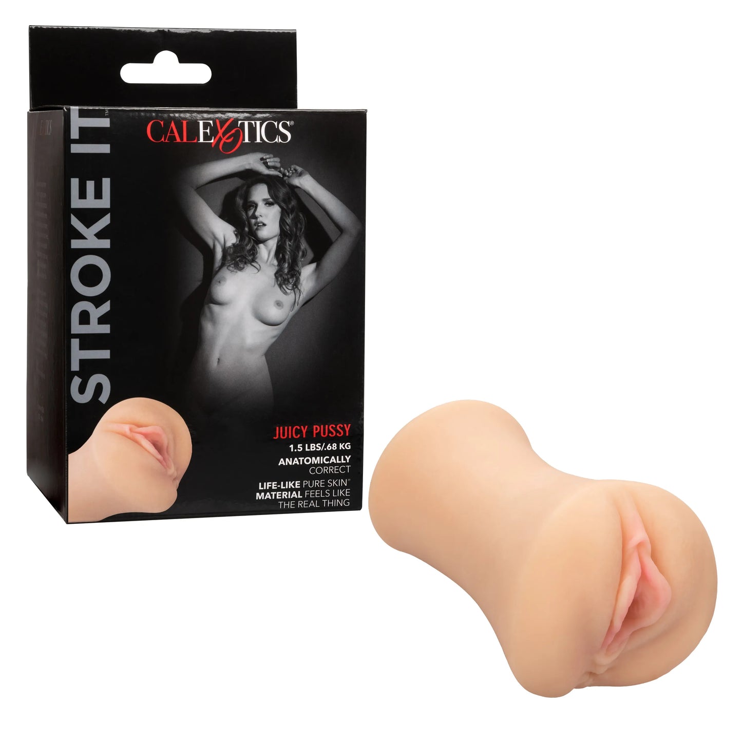 Stroke It Juicy Pussy – Plush Soft Closed-End Stroking Sleeve