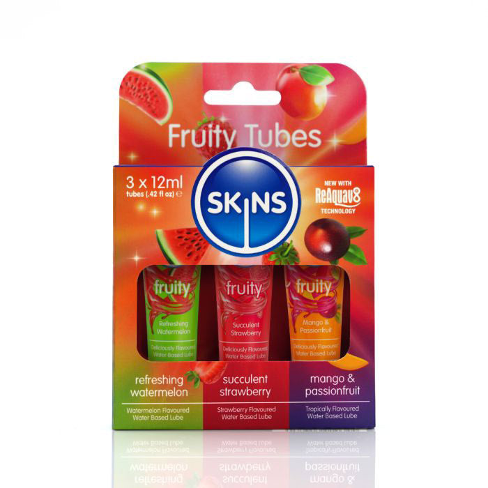 Skins Fruity Tubes 12ml Watermelon Strawberry Mango Lubricants