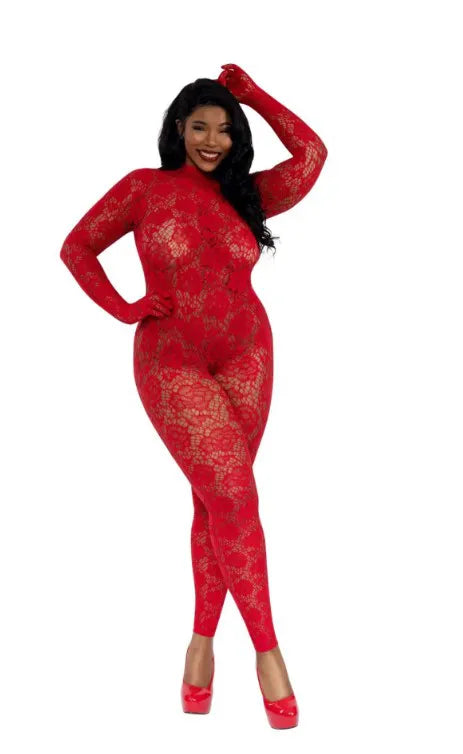 Gloved Bodystocking Dmnd – Nylon Spandex Bodystocking