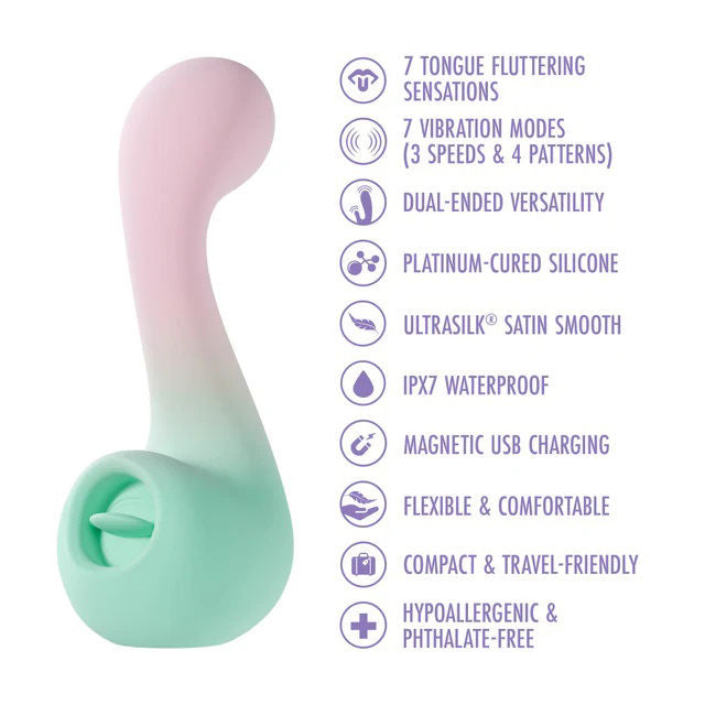 Melody Dual-Ended Vibrator for Clitoral and Tongue Stimulation