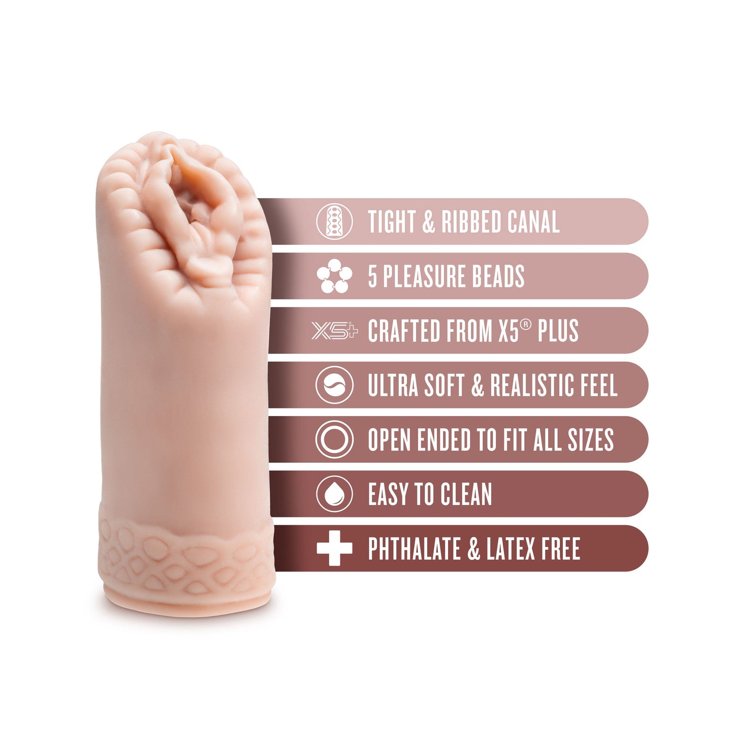 Alyssa Male Stroker in Beige Ultra-Soft X5 Plus Material