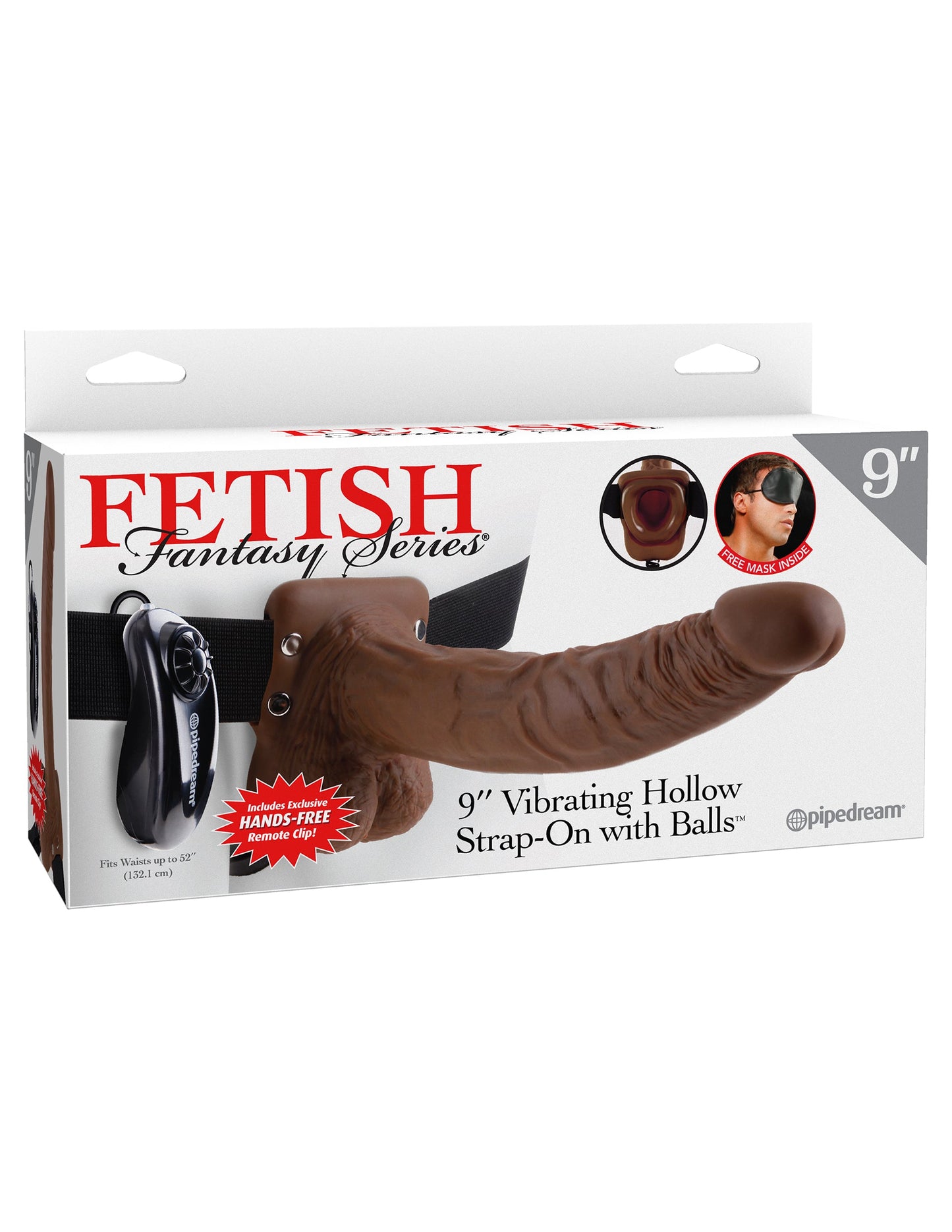 Fetish Fantasy 9 Inch Vibrating Hollow Strap-On with Balls Flesh