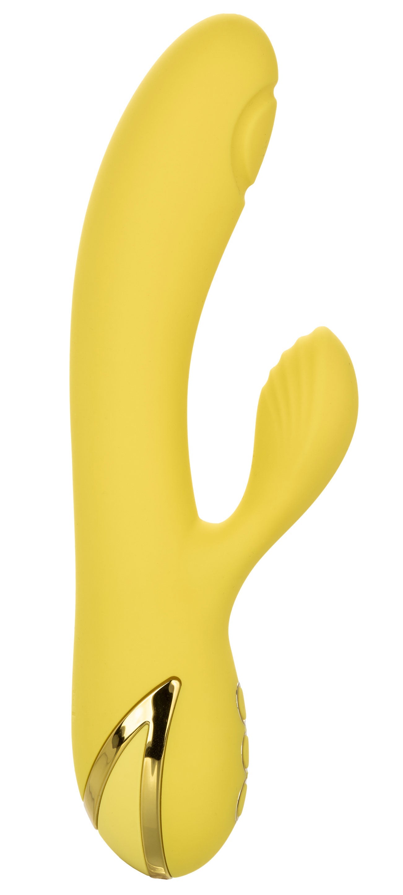 California Dreaming San Diego Seduction Yellow Silicone Dual-Action Massager with Triple Motors and 10 Functions