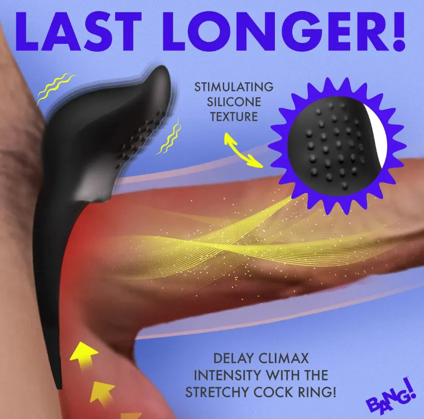 Bang! Vibrating Silicone Cock Ring – Rechargeable Couples Vibrator