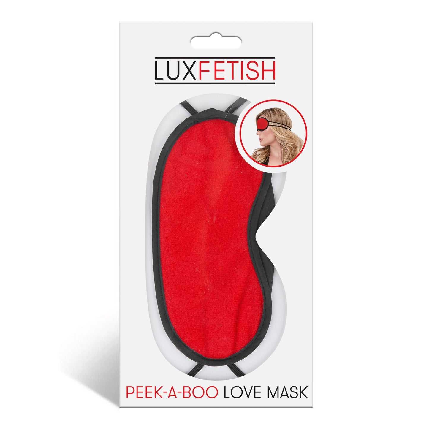 Peek-a-Boo Love Mask Black Velvet Soft Sensation