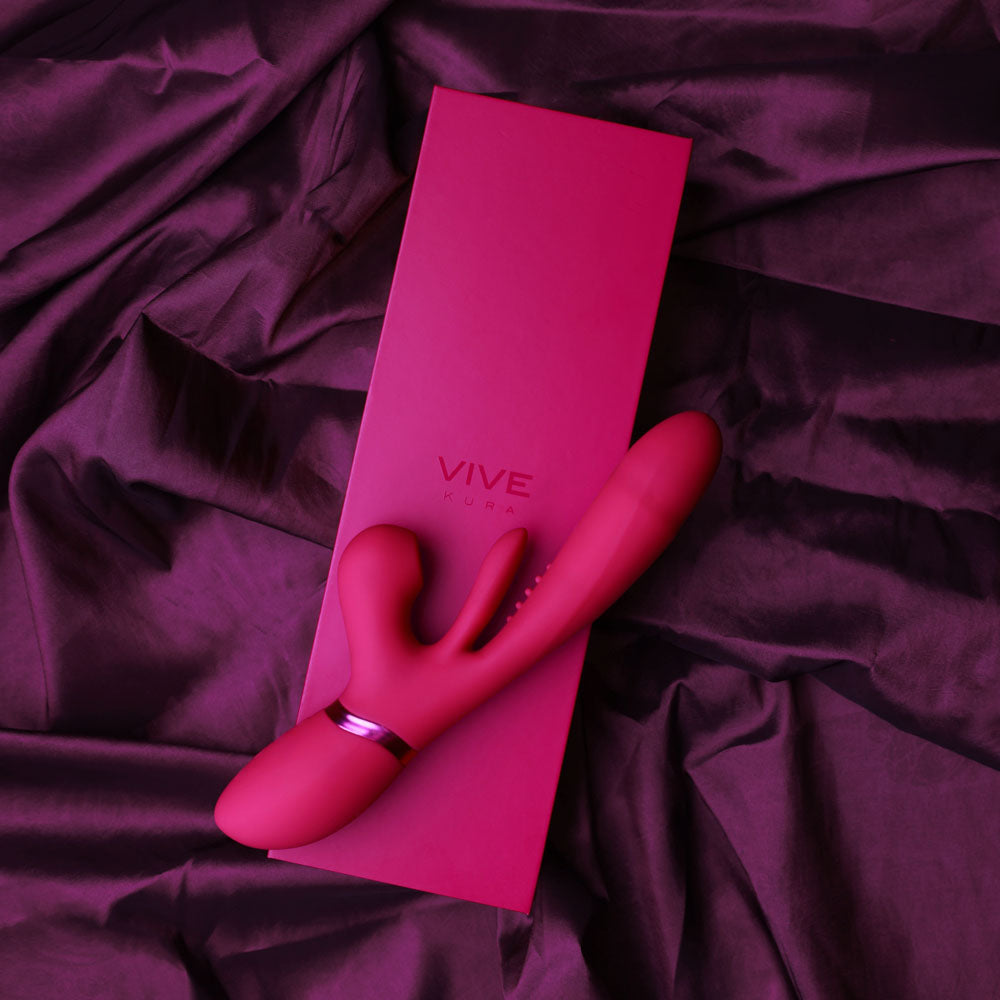 Vive Ena Rabbit Vibrator With Flapping Tongue Pink