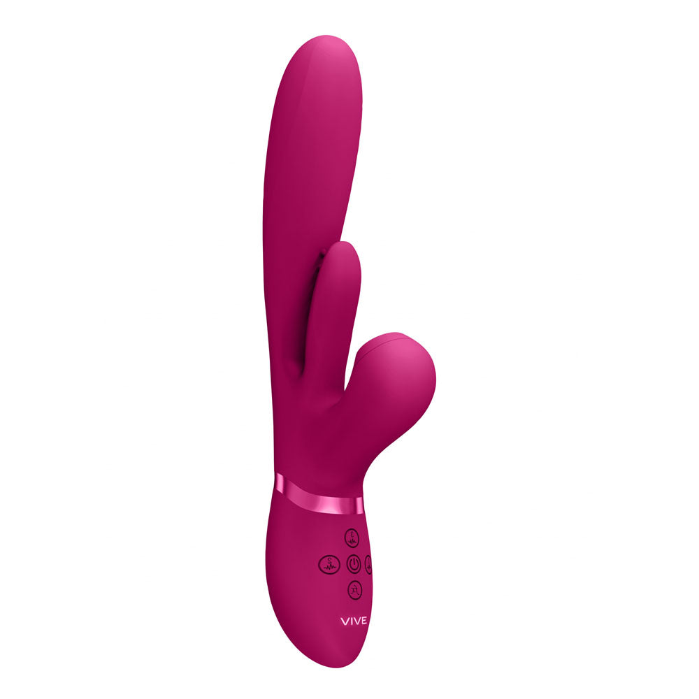 Vive Ena Rabbit Vibrator With Flapping Tongue Pink