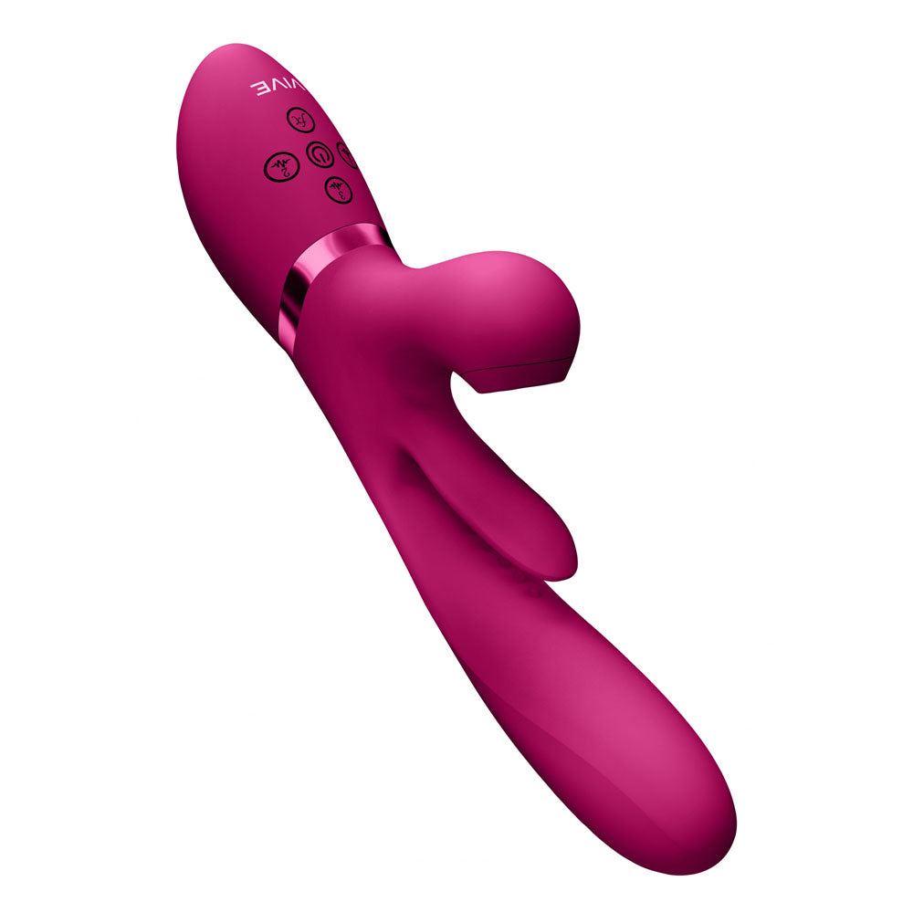 Vive Ena Rabbit Vibrator With Flapping Tongue Pink