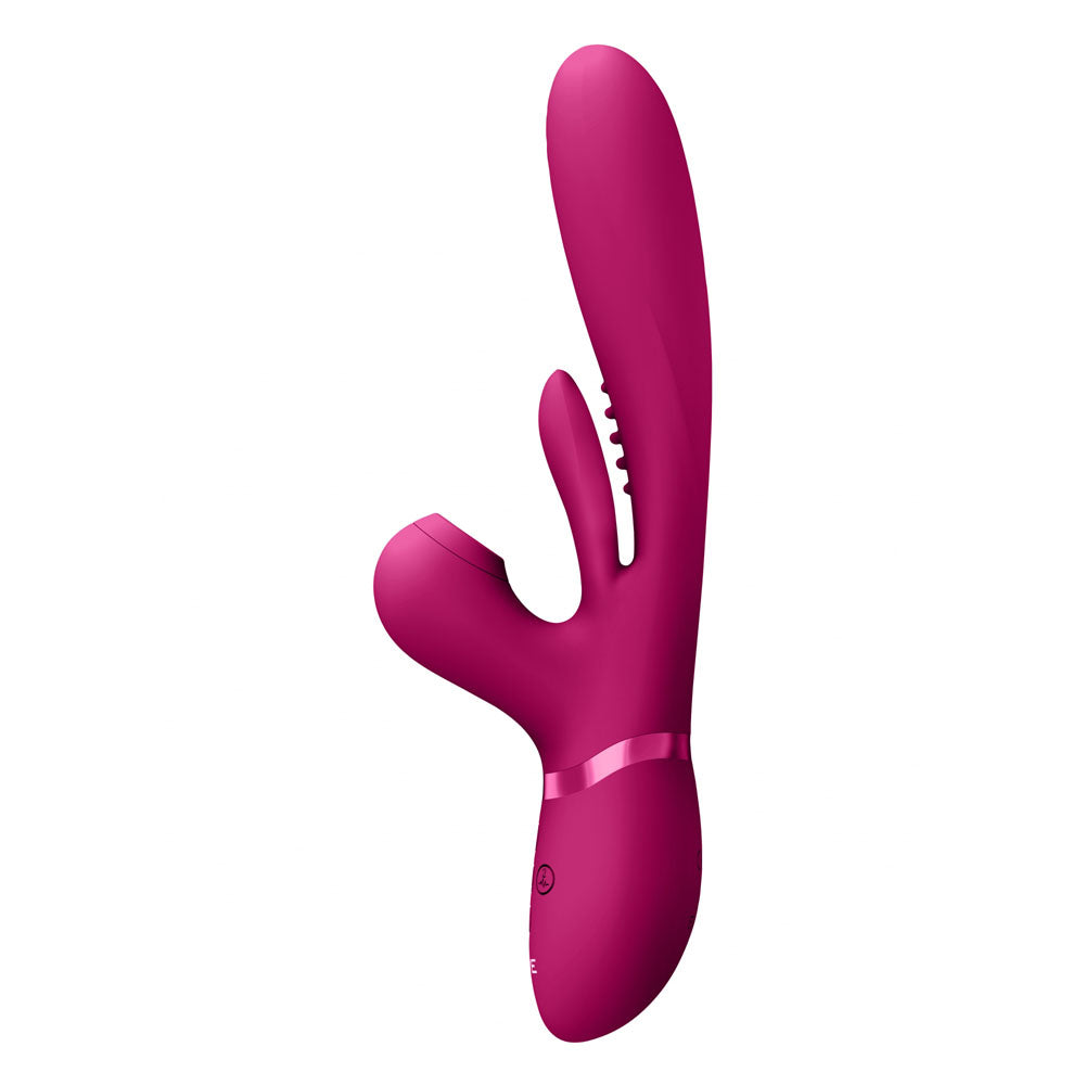 Vive Ena Rabbit Vibrator With Flapping Tongue Pink