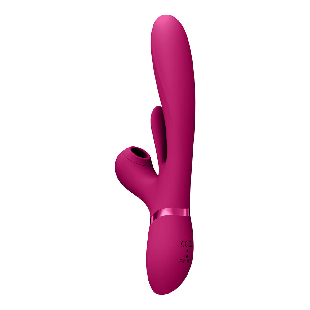 Vive Ena Rabbit Vibrator With Flapping Tongue Pink