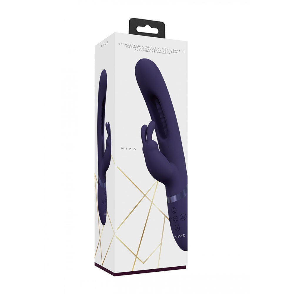 Vive Mika Flapping Tongue Rabbit Vibrator Deep Purple