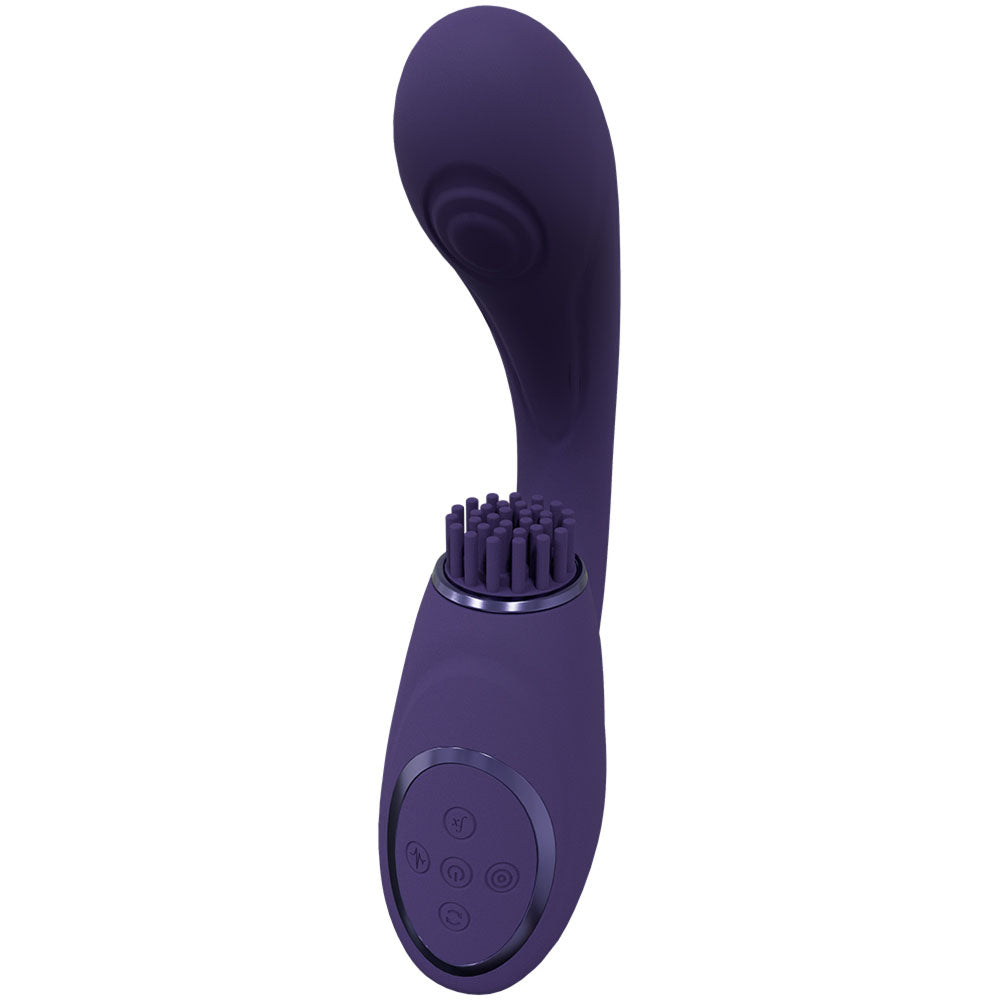 Vive Gen Pulse Wave Vibrator with Stimulating Bristles Deep Purple
