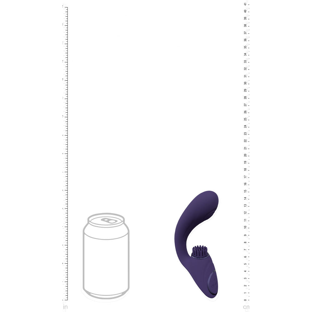 Vive Gen Pulse Wave Vibrator with Stimulating Bristles Deep Purple