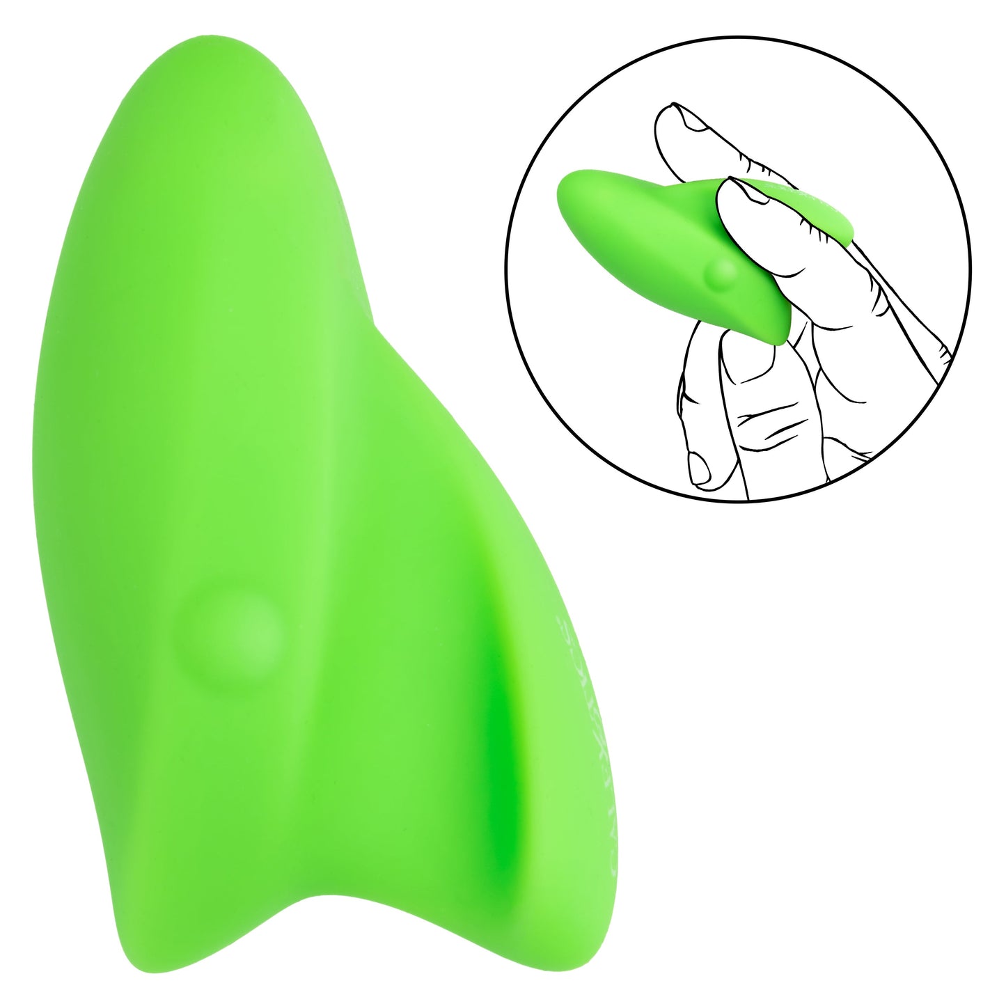Neon Vibes The Ecstasy Vibe Green Silicone Handheld Massager with 10 Functions and Rechargeable