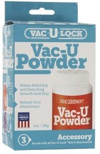 Vac-U-Lock Accessory Vac-U Powder White Talc 1oz Smooth Attachment and Detaching Aid