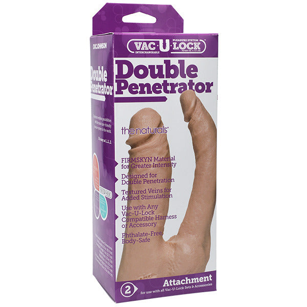 Vac U Lock Double Penetrator Natural Dildo Attachment