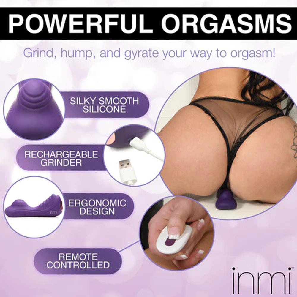 Purple Silicone Vibrating Grinder with Remote Control