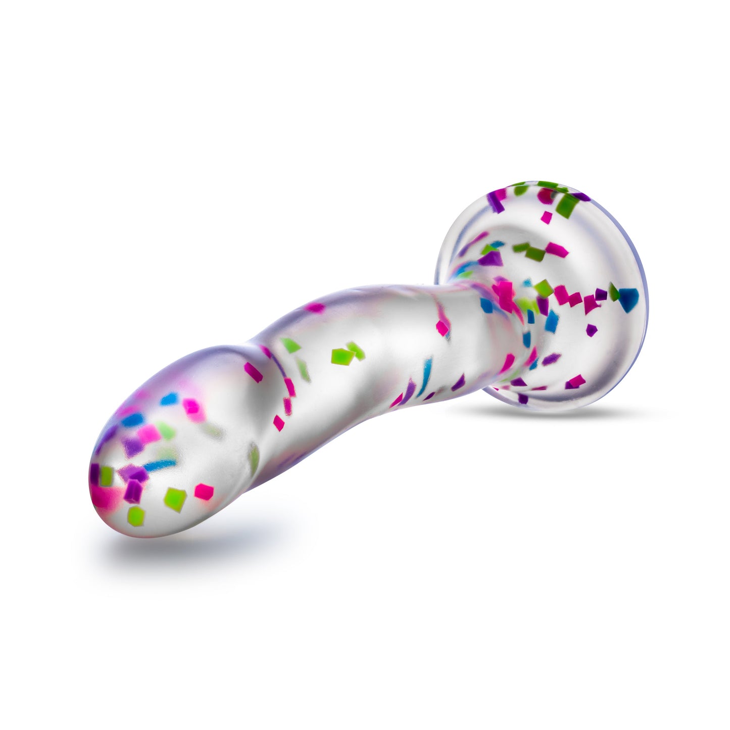 Hanky Panky Confetti Filled Clear 7.5" Dildo Glow in the Dark