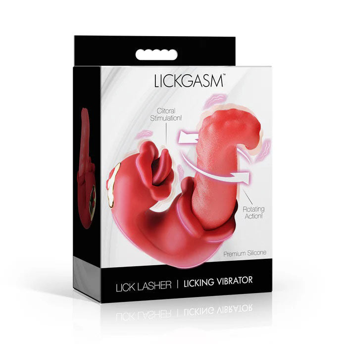 Lickgasm Lick Lasher (Red) – Dual-Action Licking Vibrator