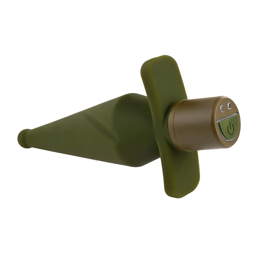 The Private (Green) – 5" Vibrating Butt Plug with 10 Speeds and Patterns