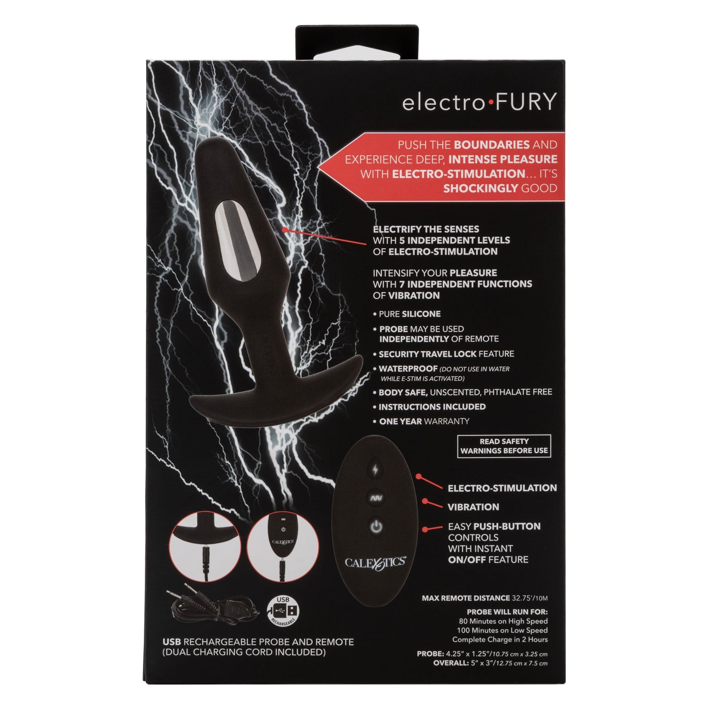 Volt Electro-Fury Remote Control Electro-Stimulation Probe Massager