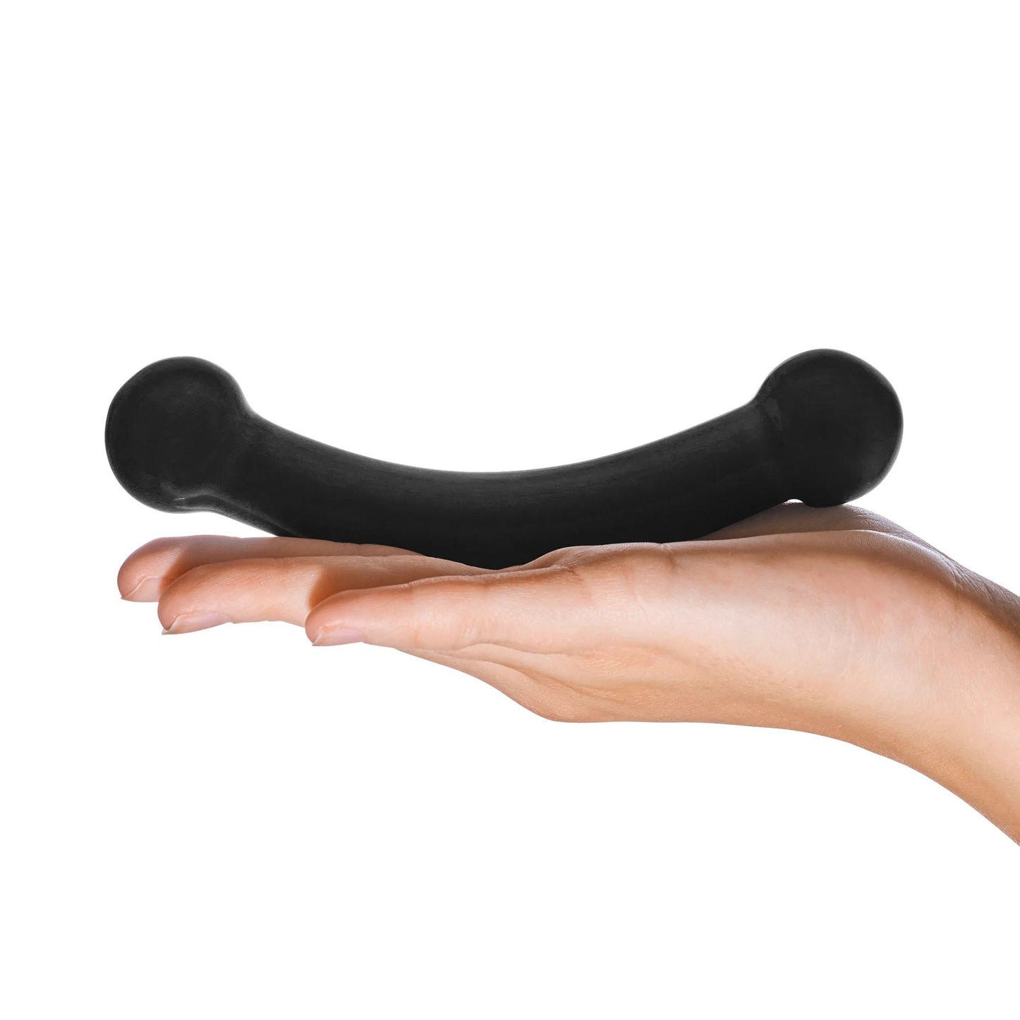 Glas 5.5 Inch Double Bull Black Glass Dildo
