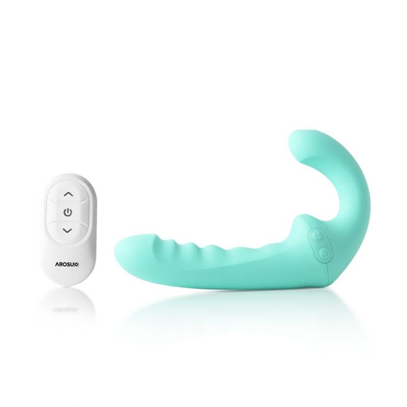 VibraTwin Come Hither Strapless Strap On With Remote
