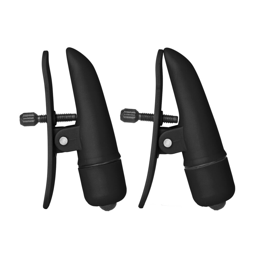 Vibrating Black Nipplettes Nipple Clamps For Pleasure