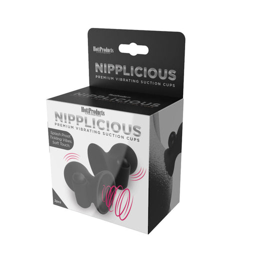 Vibrating Nipple Suction Cups Black