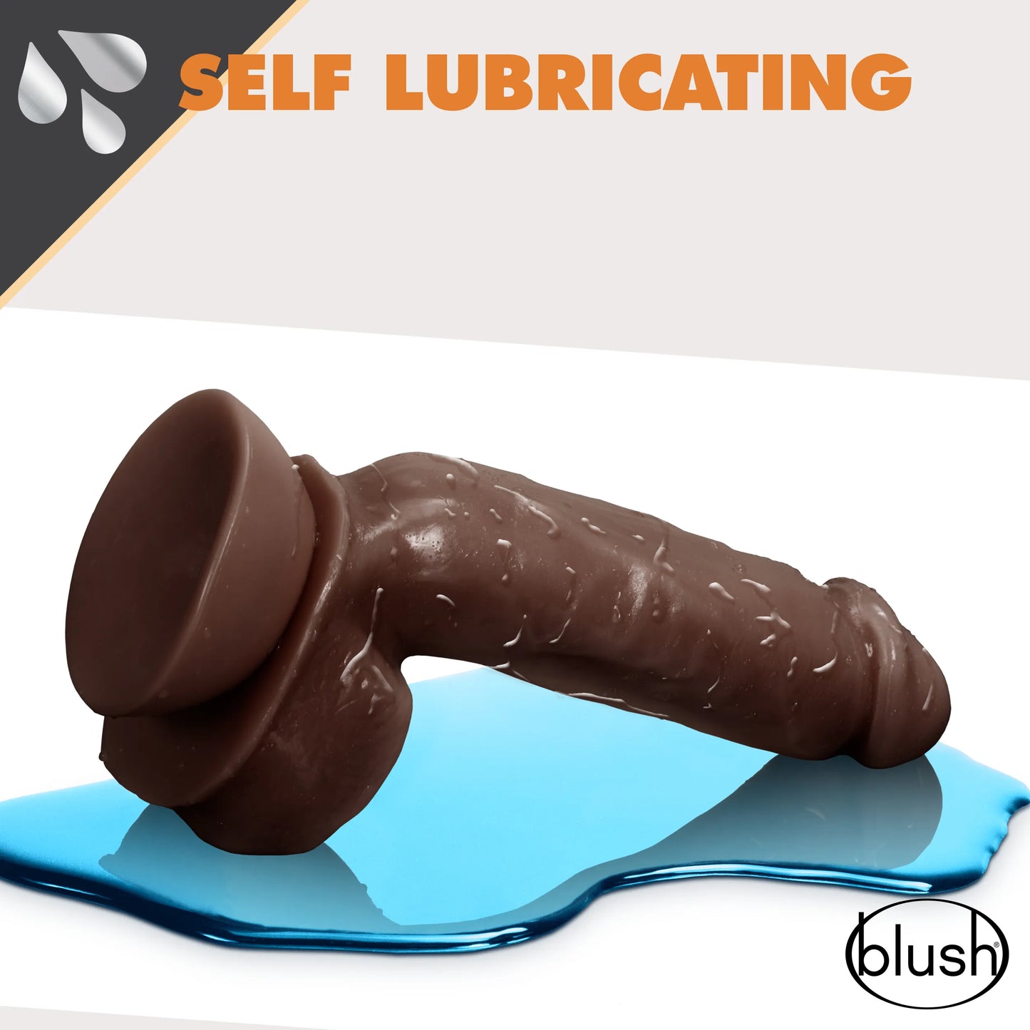 Dr. Skin Glide 8.5 Inch Self Lubricating Dildo with Balls