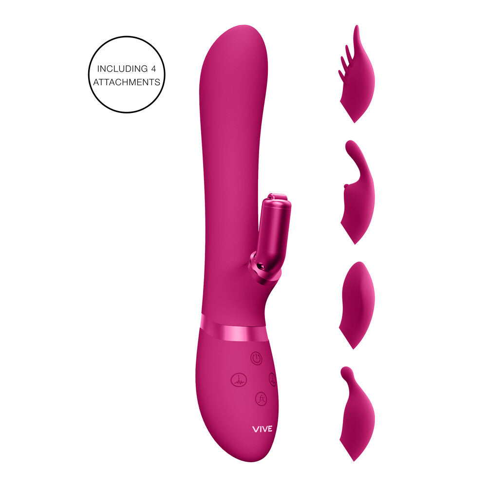 Vive Chou Double Action (Pink) – Interchangeable Rabbit Vibrator
