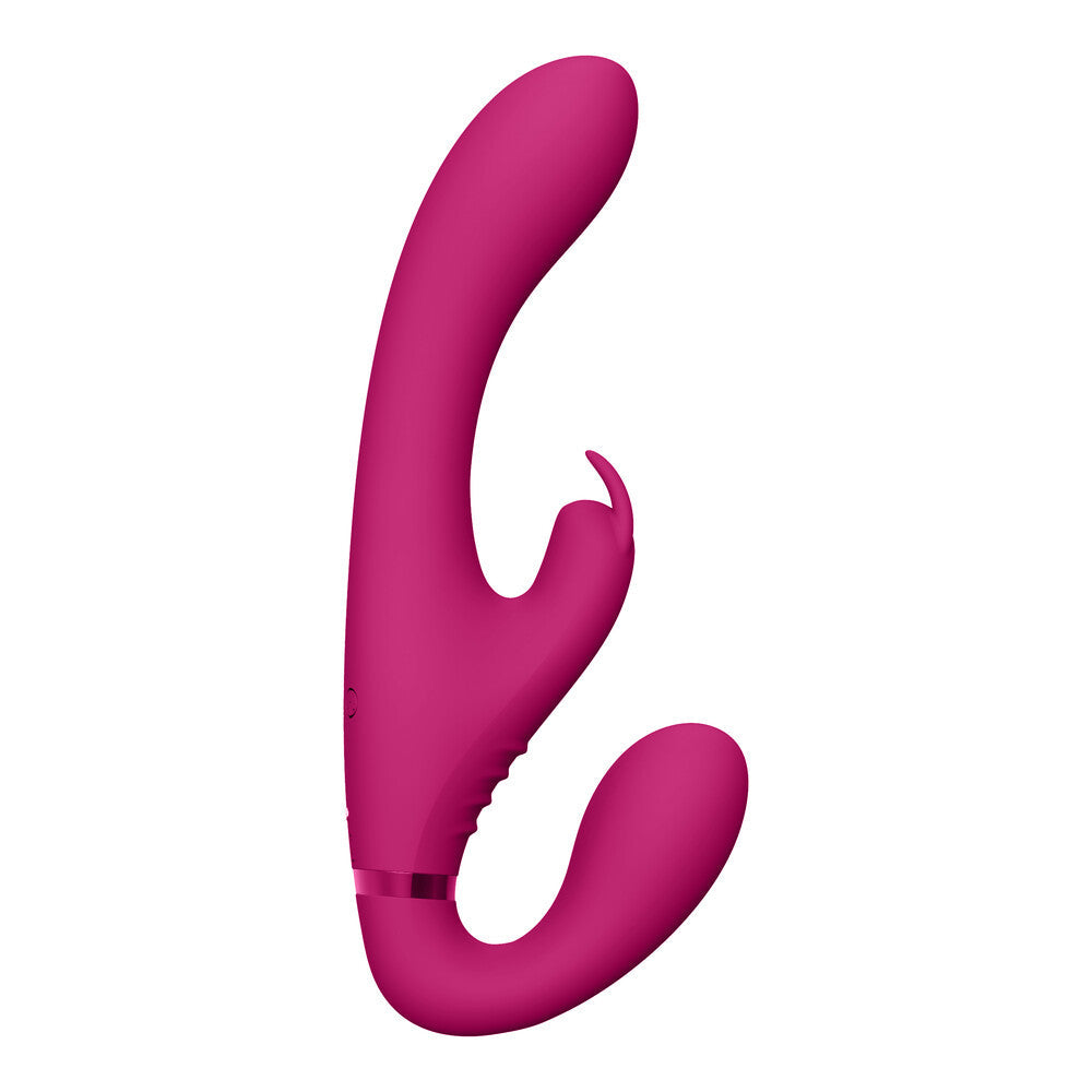 Vive Suki Triple Action (Pink) – Strapless Strap On Vibrator