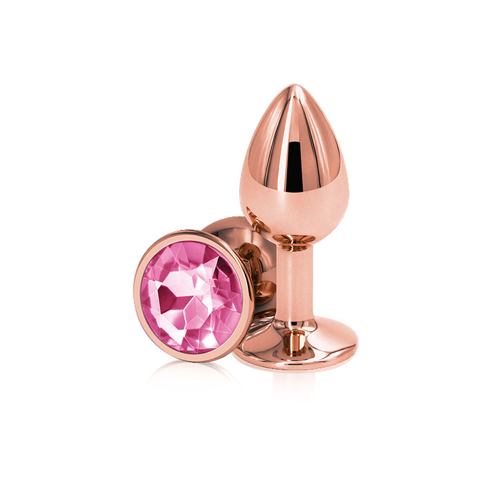 Rear Assets Rose Gold Small (Rose Gold) – Lightweight Small Metal Butt Plug